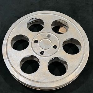 Small Metal Film Reel Theater Decor Wall Hanging 18”X18”X2.5” Distressed Metal